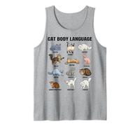 Tabla de lenguaje Corporal de Gatos para niños: Lindos Gatos educativos Camiseta sin Mangas