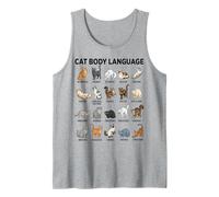Tabla de lenguaje Corporal de Gatos para niños: Lindos Gatos educativos Camiseta sin Mangas