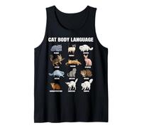 Tabla de lenguaje Corporal de Gatos para niños: Lindos Gatos educativos Camiseta sin Mangas