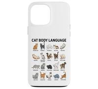 Tabla de lenguaje Corporal de Gatos para niños: Lindos Gatos educativos Carcasa para iPhone 13 Pro MAX