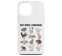 Tabla de lenguaje Corporal de Gatos para niños: Lindos Gatos educativos Carcasa para iPhone 13 Pro MAX