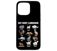 Tabla de lenguaje Corporal de Gatos para niños: Lindos Gatos educativos Carcasa para iPhone 15 Pro MAX