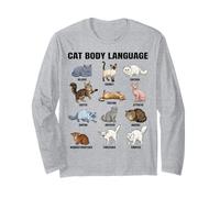 Tabla de lenguaje Corporal de Gatos para niños: Lindos Gatos educativos Manga Larga