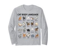 Tabla de lenguaje Corporal de Gatos para niños: Lindos Gatos educativos Manga Larga
