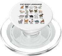 Tabla de lenguaje Corporal de Gatos para niños: Lindos Gatos educativos PopSockets PopGrip para MagSafe