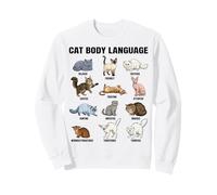 Tabla de lenguaje Corporal de Gatos para niños: Lindos Gatos educativos Sudadera
