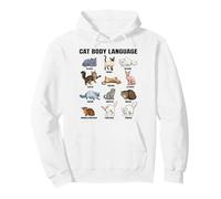 Tabla de lenguaje Corporal de Gatos para niños: Lindos Gatos educativos Sudadera con Capucha