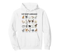 Tabla de lenguaje Corporal de Gatos para niños: Lindos Gatos educativos Sudadera con Capucha