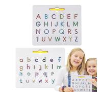 Tabla De Letras Magnética - Tabla De Letras Magnética De Doble Cara | Tablero De Dibujo 2 En 1 Con Magnética De Acero - Juguete Educativo Para Aprender, Escribir Y Dibujar
