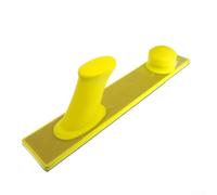 Tabla de lijado de 70 x 390 mm, bandeja de pulido rectangular con respaldo fuerte para molienda manual, soporte de papel abrasivo amarillo para bricolaje