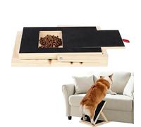 Tabla de limado de uñas para mascotas, alternativa a la amoladora de garras de madera con compartimento de recompensa, abrasivo texturizado para una rutina de aseo segura, herramienta de