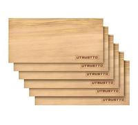 Tabla de madera de cedro para barbacoa, juego de 6 unidades, tablas de barbacoa UTRUSTTO de madera de cedro fabricadas en 100% natural, para un sabor especial a la parrilla