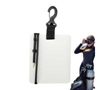 Tabla de mensajes submarina - Mesa de comunicación de buceo, clip giratorio y lápiz | Bloc de notas marino, tableta de escritura de buceo Durable-tableta de buceo, tableta de escritura