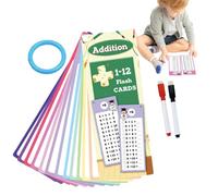 Tabla de multiplicación de tarjetas flash, tarjetas de multiplicación flash, Times Tables Resources for Children, 2 bolígrafos secos, educativo de doble cara para 1er y 3er