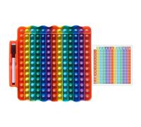 Tabla de multiplicación, Juguete de Aprendizaje de inquietud matemática, Tablero de Juegos de educación sensorial, diseño de Estudio de Rejilla para la Red Pop Colorida Ayuda de Estudio para niños.