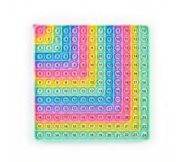 Tabla de Multiplicar 12x12 y Sumas Pop It Matemático Educativo de Silicona Antiestrés Tablero Sensorial Lavable para Aprender Matemáticas y Concentración - Arcoíris