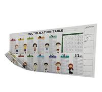 Tabla de multiplicar para escribir y borrar, tabla para niños, tablero de multiplicar, aprender la tabla de multiplicar, material didáctico interactivo reutilizable para aritmética, materiales manipul