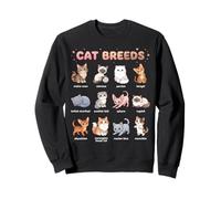 Tabla de Nombres de Razas de Gatos, guía de Aprendizaje fácil y Linda para niños Sudadera