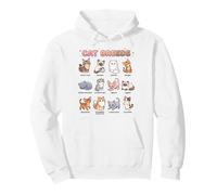 Tabla de Nombres de Razas de Gatos, guía de Aprendizaje fácil y Linda para niños Sudadera con Capucha