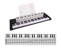 Tabla de notas de piano | Tarjeta de llave de piano extraíble para etiquetas de guía de teclas 61/88 | Tabla de notas de teclado para lecciones de música PIANO para principiantes y niños