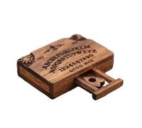 Tabla de Ouija en miniatura, tablero de espíritu de madera portátil, modelo en miniatura, tablero de espíritu en miniatura con cajón, tablero de madera ouija en miniatura para decoración del hogar y