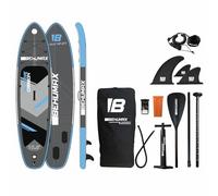 Tabla de Paddle Surf Be Wave Carbon 10.6 hasta 140kg, 320x81x15cm, Remo, hinchador, Mochila, 3 Aletas, Kit de reparación