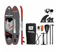 Tabla de Paddle Surf Be Wave Carbon 10' hasta 120kg, 305x81x15cm, Remo, hinchador, Mochila Impermeable, 3 Aletas, Kit de reparación, 7.5kg