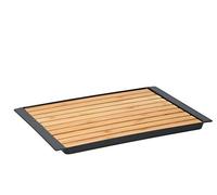 Tabla de pan con bandeja para migas, bambú, 38 x 27 x 2 cm