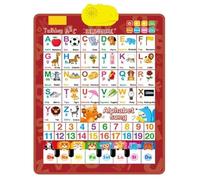 Tabla de Pared del Alfabeto,Juguete Interactivo bilingüe Educativo,Pizarra Educativa con Sonido de música española e Inglesa de 3 a 8 años, Desarrollo del Idioma, Aula Preescolar (B)