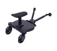 Tabla de paseo con asiento, plataforma para cochecito universal, para niños de 3 a 7 años, con 25 kg (negro)