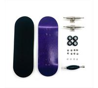 Tabla de patineta de dedo de 32 mm de ancho, profesional, de arce, con punta de dedo y doble balancín, color morado