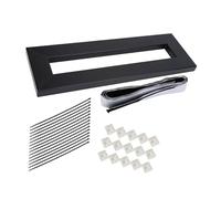 Tabla de pedal compacta con cinta de gancho preaplicada y abrazaderas para un montaje seguro del pedal de efecto de aleación de aluminio, pedalera de guitarra