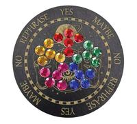 Tabla de péndulo de madera, tabla de péndulo para adivinación, tabla de adivinación de madera con péndulo de siete estrellas, tablón de anuncios redondo para el altar, decoración del hogar, dormitorio