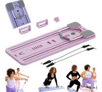 Tabla de pilates - El mejor juego de reformador de pilates Lhanel, tablero reformador de pilates plegable multiusos para el hogar (rosa)
