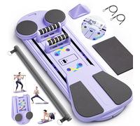 Tabla de pilates, juegos de reformador de pilates, tablero de pilates abdominal multifuncional para equipo de entrenamiento en casa, portátil, plegable, máquina de ejercicio de pilates (morado)