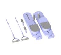 Tabla de pilates - Máquina de pilates reformadora | Juego de reformador de pilates tipo dividido | Equipo de entrenamiento de fuerza multifunción para entrenamiento de fuerza central, piernas, brazos