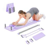 Tabla de Pilates Plegable Reformer con Bandas de Resistencia, Equipo de Entrenamiento Multifunción para el Hogar con Barra, para Flexiones y Colchoneta de Yoga para Entrenamiento de Cuerpo Completo