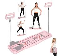Tabla de pilates plegable, tabla abdominal multifuncional para entrenamiento en casa, entrenador de núcleo portátil con agarre antideslizante, equipo de pilates para tablón, crujido, más de 15