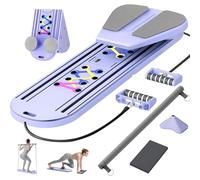 Tabla De Pilates - Reformer De Pilates Multifuncional para Entrenamiento De Core Y Abdominales, Equipo De Pilates De Primera Categoría para La Condición Física En Casa De Mujeres Purple