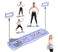 Tabla de pilates, tabla reformadora de pilates plegable para entrenamientos en casa, entrenador abdominal y central portátil con agarre antideslizante, plástico de alta densidad, soporta 300 libras