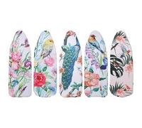 Tabla de Planchar Basica Tailors Ham, Funda de Repuesto for Tabla de Planchar de Lona con Estampado de Flores, Protector de Mesa con Aislamiento térmico Antideslizante Lavable, 140x50 cm(Bluebird)