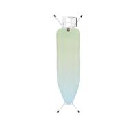 Tabla de Planchar Brabantia B, 124 x 38 cm - Soothing Sea | 100% algodón Comercio Justo | Diseño Compacto y Estable | Altura Ajustable y Soporte para Plancha Vapor | Seguro para niños y Transporte
