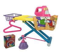 Tabla de planchar de juguete con tabla de planchar plegable de plástico con plancha y accesorios juego de planchado tabla de planchar pequeña tabla de planchar juguete para niños pequeños