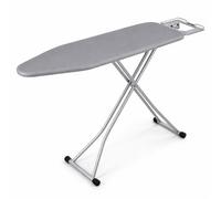 Tabla de Planchar Grande y Plegable con Altura Regulable Desde 70 a 90cm | 120x35cm | Estructura metálica | Soporte de Plancha Antideslizante | Funda rellena de algodón Resistente al Calor | Ligera