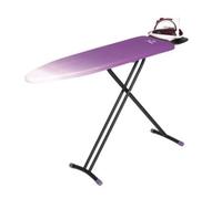 Jata TP500 - Tabla de Planchar Plegable, Medida 116 x 35 cm, Estructura Termocalada, Funda 100% Algodón, Reposa Planchas, Varias Alturas, Fabricación europea, Morada y Blanco