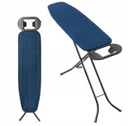 KADAX tabla de planchar resistente al vapor, con pies antideslizantes y bandeja para planchar, altura ajustable (azul oscuro)