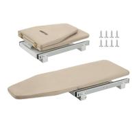 Tabla de planchar plegable - 80 x 30 cm, tabla de planchar montada en la pared, giratoria 180° con cubierta resistente al calor, para armario, sala de estar, lavandería