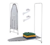 Tabla de planchar plegable para puerta, montaje con ganchos y cierre seguridad