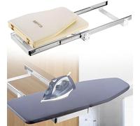 Tabla de planchar plegable retráctil, tabla de hierro deslizante para armario, rotación de 180 grados, estilo de cajón montado en la pared, ahorro de espacio para lavandería en casa
