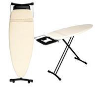 Tabla de Planchar StarBigVIP Premium Profesional Grande (130x47 cm) - Plegable y Robusta, Altura Ajustable con Ruedas, Superficie XXL Ancha, Estable, para Centros de Planchado - Fabricada en Europa